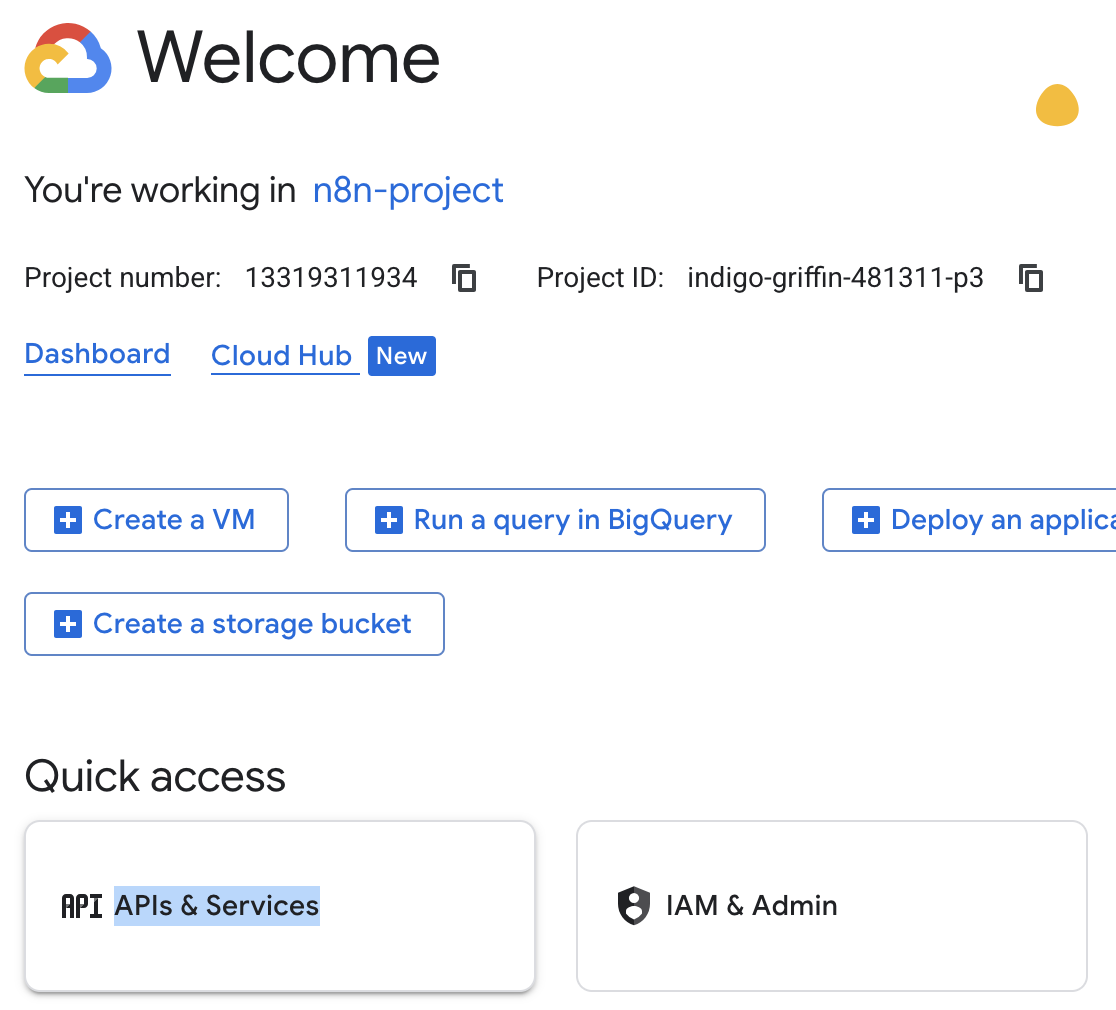 Google Cloud Console - APIs and Services
