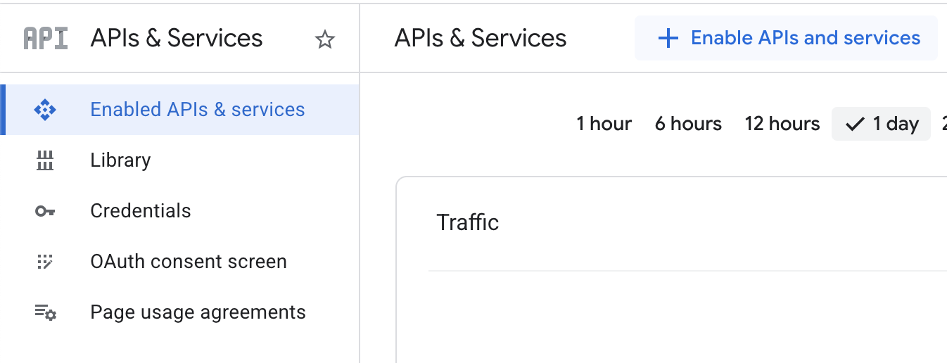 Google Cloud Console - Enable APIs and Services