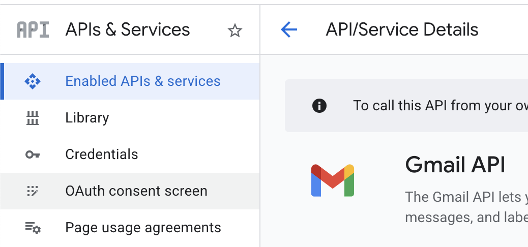 Google Cloud Console - OAuth consent screen